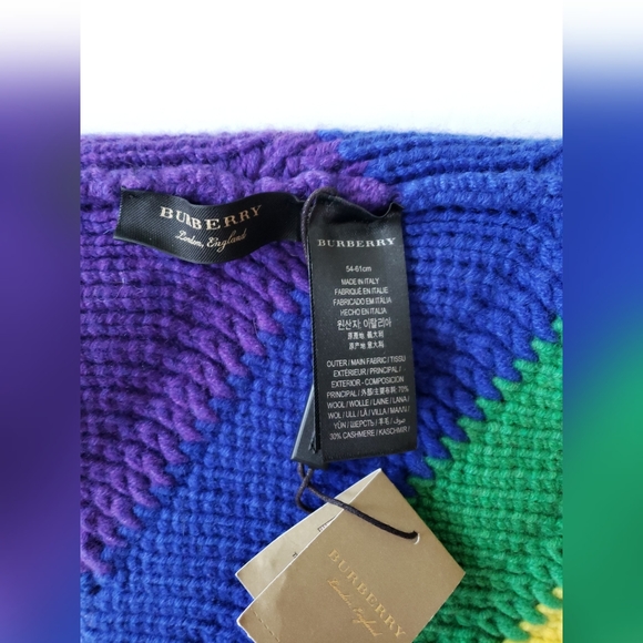 Burberry Rainbow Stripe Knitted Beanie - Picture 3 of 5